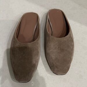 Maryam Nassir Zadeh Taupe Suede Mules
